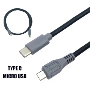 USB Type C Male to Micro USB Male Sync OTG Data Transfer Cord Cable Adapter Wire - Picture 1 of 4