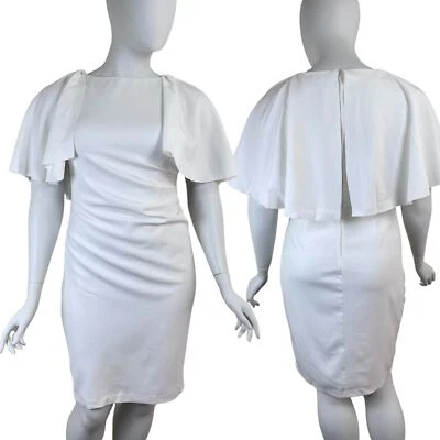 Vestido Bodycon Contemporâneo Marina Feminino Tamanho 12 Cabo Marfim Bainha Minimalista NOVO - Imagem 1 de 4