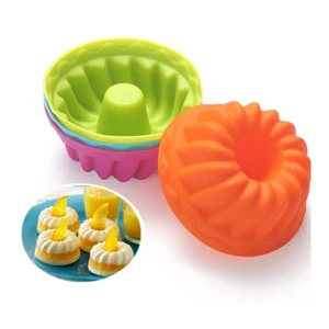2 STÜCK SILIKON MUFFINFORM PUDDING MINI PLUM CAKE BRIOCHE DONUT BUNDT CAKE - Bild 1 von 3