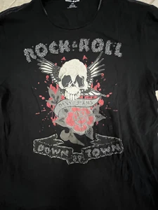 DKNY CALAVERA NEGRA GRANDE ROCK AND ROLL DOWN TOWN VINTAGE - Imagen 1 de 5