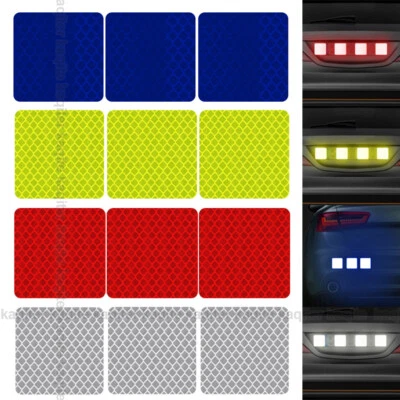 10X Auto Reflective Warn Strip Tape Bumper Safety Stickers Decal Car Accessories — 第 1/4 张图片