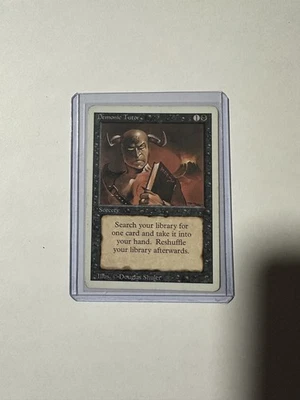 Magic the Gathering Demonic Tutor Revised Edition Regular LP - Image 1 of 4