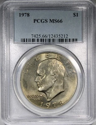 1978-P Ike Eisenhower Dollar PCGS MS66 Uncirculated Gem Quality - Image 1 of 4