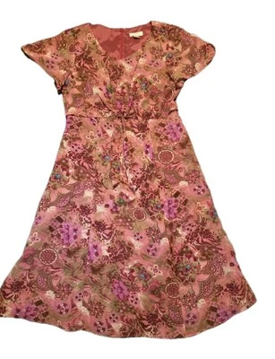 Christopher & Banks Púrpura Malva Floral Manga Flutter Corbata Forrada 8 Foto 1 de 4