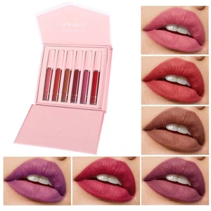 6 Colors Matte Lips Tint Gloss Bright Colors Lipstick Long Lasting Liquid Lipcol - Picture 1 of 14