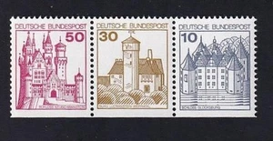 Germany 1977-1979 Castles, MNH booklet strip, sc#1231a - Picture 1 of 1