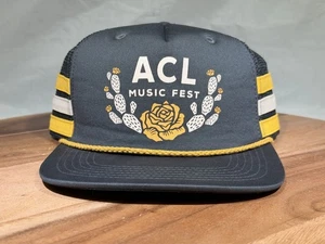 ACL Austin City Limits Howler Bros Truckermütze gelb rosa Druckknopflasche Netz - Bild 1 von 8