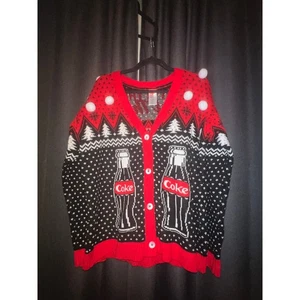 Ugly Christmas Sweater Xmas Cardigan Size Large Coca-Cola - Bild 1 von 3