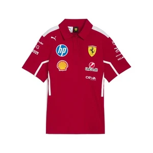 Polo del equipo infantil Scuderia Ferrari F1 2025 rojo oscuro - Imagen 1 de 2
