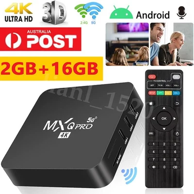 4K HD Digital TV Set Top Box 5G 2+16GB 3D Media Player Smart Portable TV Box A41 - image 1 of 4