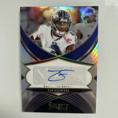 2024 Select Zay Flowers Auto Autograph Ravens - Image 1 of 2