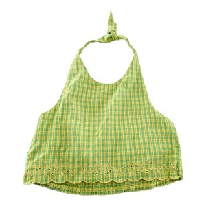 Girl's Sz Large US 10 / 12 Plaid Halter Top Lined Cotton Beach Vacation Summer - Picture 1 of 5