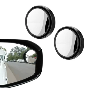 2x Espejo Punto Ciego Vista Lateral Trasera Remolque Coche Furgoneta Moto Ajuste Gran Angular - Imagen 1 de 6