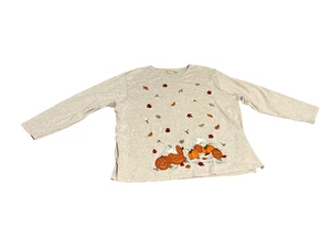 Top Falls Creek 18W Halloween Bordado Calabazas Fantasmas LS Gris Poliéster/Algodón - Imagen 1 de 10