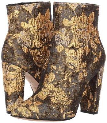 Botín para mujer Jessica Simpson Teddi metálico multi floral brocado, tallas MU Foto 1 de 4