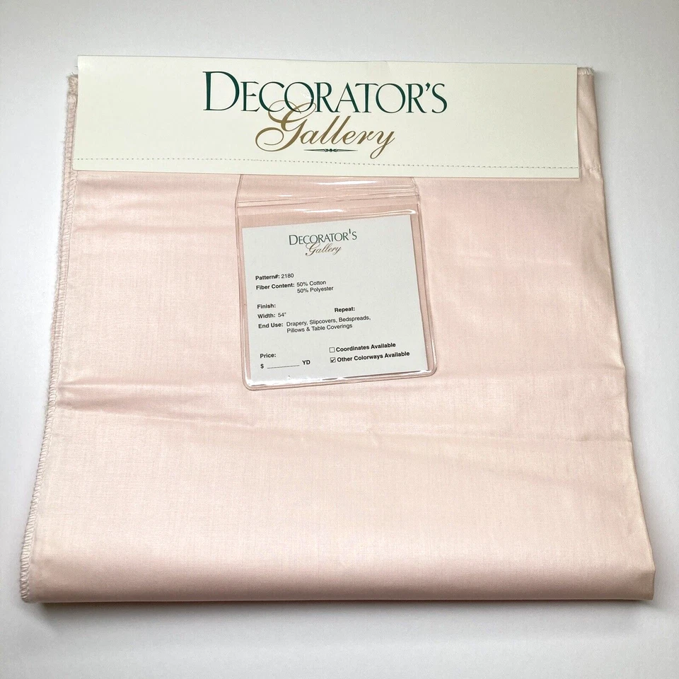 Muestra de tela de tapicería de galería decorativa panel de 26" satén rosa polialgodón Foto 1 de 4