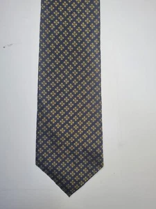 Lauren Ralph Lauren Label Seidenkrawatte Blau Gold Geometrisch Herren Krawatte - Bild 1 von 9