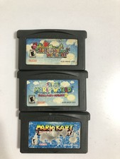 Super Mario Advance 1, 2, & Mario Kart SuperCircuit Game Boy Advance Authentic