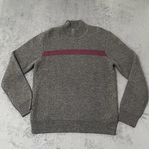 Calvin Klein Sweater Mens XL Mock Neck Pullover Chunky Knit Jumper Preppy Office - Picture 1 of 4