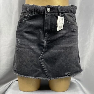 Zara Black Denim Skirt Girls Sz 11-12 - Picture 1 of 13