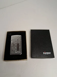 Vtg Zippo slim Bradford,PA, Made in U.S.A. flip top cigarette, cigar . NIB - Picture 1 of 7