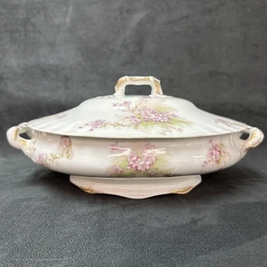Tazón de verduras cubierto Haviland Limoges Schleiger 609-4 #2 - Imagen 1 de 8