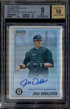 2010 Bowman Chrome Rookie Autograph Refractors Josh Donaldson RC Auto /500 BGS 9