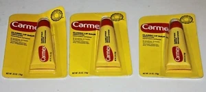Lot Of 3 Pieces Of Carmex Classic Lip Balm Medicated .35 OZ External Analgesic - Picture 1 of 2
