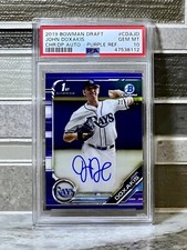 JOHN DOXAKIS 2019 Bowman 1st Card Chrome Rookie Auto Purple Refractor 250 PSA 10
