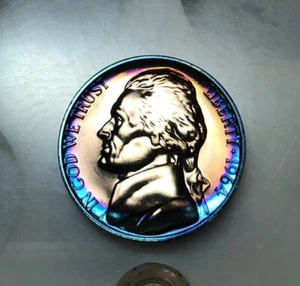 1964 GEM PROOF JEFFERSON NICKEL Rainbow Toned Gem - Bild 1 von 2