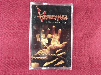 Vengeance – Human Sacrifice USED tape Xtian death thrash RARE 1st pressing 1988 - Image 1 of 4