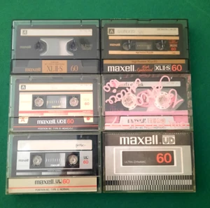 LOT OF 6 MAXELL MUSIC CASSETTES - EXCELLENT CONDITION - Picture 1 of 6
