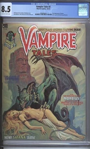 VAMPIRE TALES 2 CGC 8.5 1ST Satana Bela Lugosi MARVEL COMICS 1973 Morbius - Picture 1 of 2