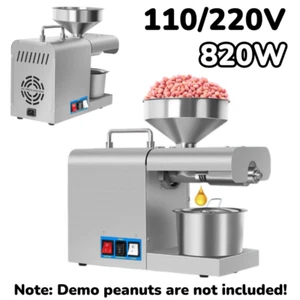 110/220V Oil Press Machine Stainless Steel Electric Oil Maker Extractor Expeller - Picture 1 of 14