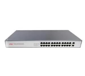 24 PoE Ports PoE Switch 2 Gigabit TP/SFP Combo 10/100Mbps Auto-sensing RJ45 Port - Picture 1 of 4