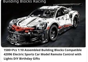 Create Your Dream Car: 1580pcs Porsche 911 RSR Technical Model Blocks! - Picture 1 of 16