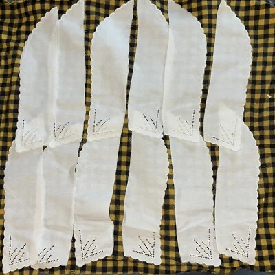 6 件套复古 NOS Edwardian 古董花边领服装连衣裙装饰刺绣 — 第 1/4 张图片