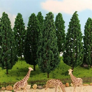 10x Model Pine Trees High For Scale Railway Scenery Layout Wargame Decor - Picture 1 of 19