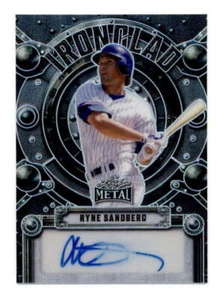 RYNE SANDBERG 2024 LEAF METAL IRONCLAD AUTOGRAPH AUTO #04/10 (RARE) BF7089 - Picture 1 of 2