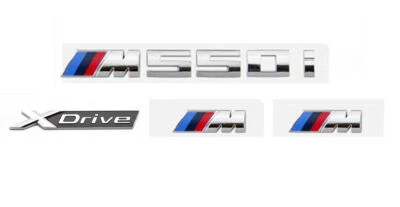 Serie 5 Cromo M550i+XDrive+M Guardabarros Trasero Adhesivo Cuerpo y Estilo Exterior Foto 1 de 4