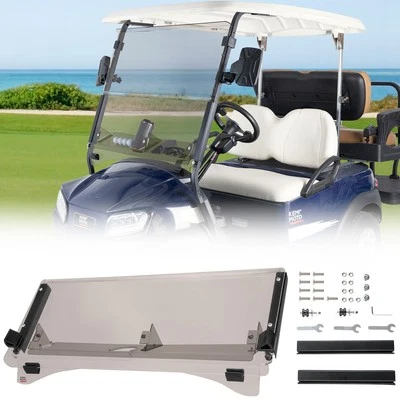 Тонированное складное лобовое стекло гольфкара Precedent 2004-2024 с местом для хранения - Изображение 1 из 4