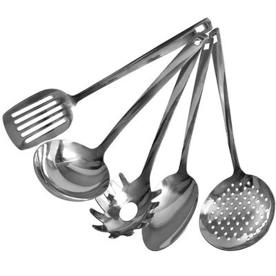 Fackelmann Set di utensili da cucina 5 pezzi, mestoli in acciaio inossidabile, u - Immagine 1 di 4