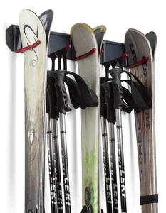 Wall Mounted Horizontal Rack for Storage of Skis and Poles-Heavy Duty Weather... - Picture 1 of 8