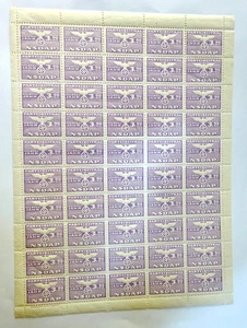 German 3RD reich NSDAP 3.90 Party dues mint sheet 50 stamps 1940s lilac  oop - Picture 1 of 1