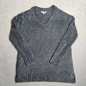 Orvis Pullover Damen XL blau Chenille V-Ausschnitt gerippter Saum bequem weich Outdoor - Bild 1 von 10