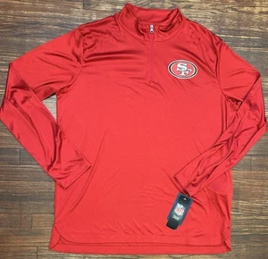 San Francisco 49ers Fanatics 1/4 Zip Long Sleeve Shirt Sweater NEW Size 5XL - Picture 1 of 4
