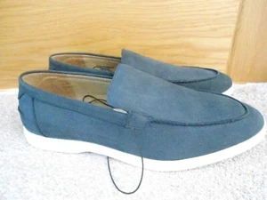 GEORGE GENTS HAND CRAFTED BLUE LEATHER SLIP ON SHOES SIZE 10/44 - Imagen 1 de 8
