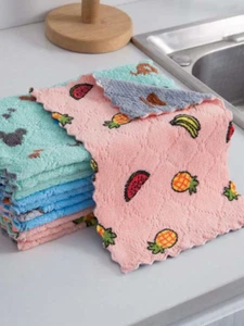 5pcs Kitchen Dishcloths, Reusable Dish Cellulose Sponge Cloths, Super Absorbent - Picture 1 of 6