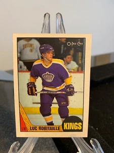 Luc Robitaille 1987-88 O-Pee-Chee Rookie # 42 - Los Angeles Kings HOF - Picture 1 of 2