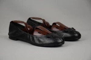 Marc by Marc Jacobs Mouse Ballerina Flats Black Leather Ballet US 8 UK 6 EU 39 - Picture 1 of 10